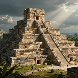 A futuristic Maya city, ancient technology, very detailed, concept art, trending on art station