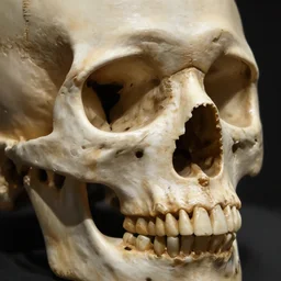 lower portion of a human skull