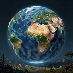 vision of an ending world, digital art