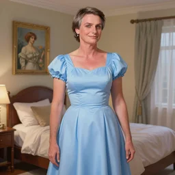 brazilian president bolsonaro using a pale blue dress, cross dressing, dress, gentle, posing, vaporwave, bedroom, highly detailed, digital painting, artstation, concept art, smooth, sharp focus, illustration, art by artgerm and greg rutkowski and alphonse mucha