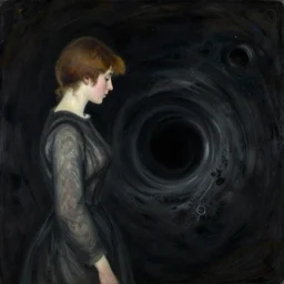 Personification of a Black Hole in the style of Mary Cassatt