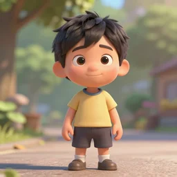tin tin, depicted as a pixar character, high quality cg render, 4 k