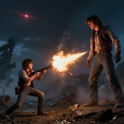 Max from Stranger Things, firing a Panzerfaust at Vecna