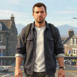 A Dutch man living in Scotland, GTA V cover art