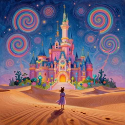 photo of dune : 4 bioillumination ray tracing hdr : 2 0 0 in matte painting whimsical fairy wonderland vibrant colors candyland wonderland gouache swirls detailed : 2 by beatrix potter : 3 daniela uhlig and jamie hewlett : 6