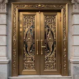 hyper realistic ornate sci - fi double door by maciej kuciara, darek zabrocki, well - lit