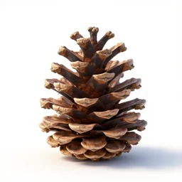playful pinecone, stylized pixar-style 3d render, full body, isolated on a pure white background, centered, entire subject in frame, sharp focus, soft studio lighting