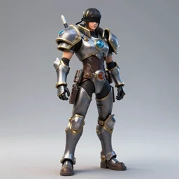 full body shot of 2B with a Yorha blindfold as a Starcraft 2 commander, highly-detailed