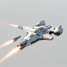 a space ship firing laser cannons, Star Citizen