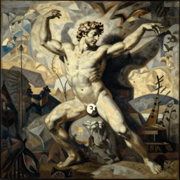 the creation of adam in picasso style