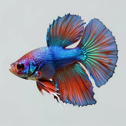 beautiful fish with a colorful fin, highly detailed, digital painting, artstation, sharp focus, illustration, art by tan zi and ayanamikodon and alphonse mucha and wlop