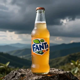 tracer drinking fanta, photo realistic
