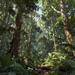 Illustration of the Daintree rainforest in Queensland Australia, unreal engine 5, highly detailed
