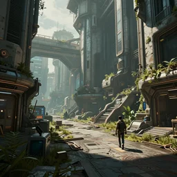 a unreal engine scene, concept art, hyperrealistic, ultra realistic, trending on artstation, high quality, advanced technology, dystopian, highly detailed, path traced, soft lighting,, soft colors, digital art, 8 k hdr, octane render, sharp focus, unreal engine 5,
