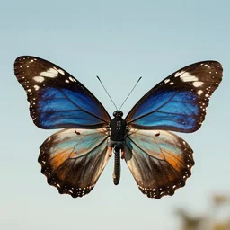 Man riding a giant butterfly