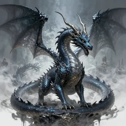digital art, dragon, mystical