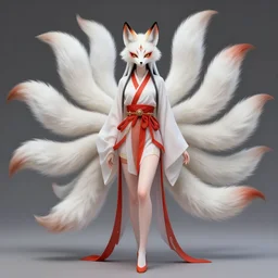 full body portrait of a female kitsune peking opera actress by wlop, wuxia, xianxia, kitsune, fox, nine - tailed fox, peking opera, lithe, absurdly beautiful, detailed, realistic, anatomically accurate, fantasy illustration, artstation, wlop, 4 k.