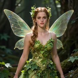 emma watson as titania, summer queen. faerie queen. queen of light, green, poison ivy, made by caravaggio stanley artgerm lau wlop rossdraws artstation cgsociety concept art octane render, wide angle lens