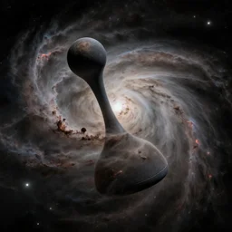 a space nebula in the shape of a joystick, taken with hubble telescope,