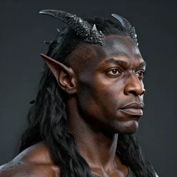 still from 3 0 0 of a head and shoulders portrait of a black dragonborn cleric, half golden scales, d & d, high fantasy, by donato giancola, comic book cover