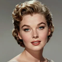 young beautiful Gene Tierney color studio publicity photo , tight face shot portrait, highly detailed, 1950s illustrators, digital painting, artstation, concept art, illustration, art , by graydon parrish