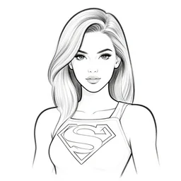 clean simple line art of a woman dressed as a superhero. white background. well composed, clean black and white line drawing, beautiful detailed face. illustration by josan gonzalez and steve ditko and greg rutkowski