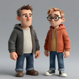 calvin and hobbes as realistic adults on crack, octane render