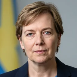 face portrait of a swedish politician from the socialist party, photo by annie leibovitz