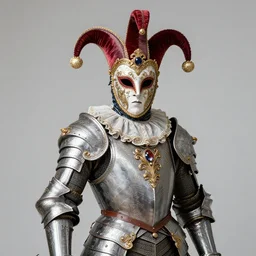 ornate baroque warrior highly detailed fantasy masquerade armor harlequin