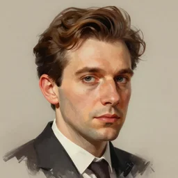 Jascha Heifetz, closeup character portrait art by Donato Giancola, Craig Mullins, digital art, trending on artstation