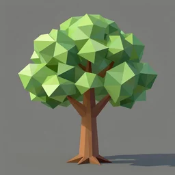 a low poly tree