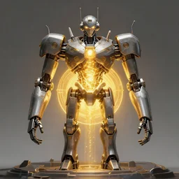 enegry core, symmetrical, golden ratio, energy core, cybernetic shrine, robot religion, realistic shaded lighting, magali villeneuve, artgerm, rutkowski