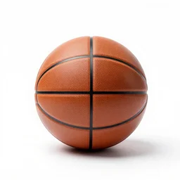 luxurious basketball, 8k product photo, isolated on a pure white background, centered, entire object in frame, sharp focus, soft studio lighting