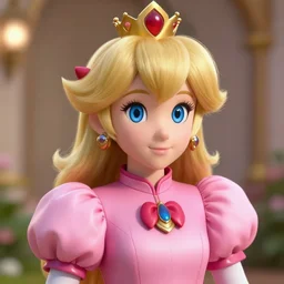 stunning award winning hyperrealistic hdr 8 k highly detailed portrait photo of princess peach as a real human