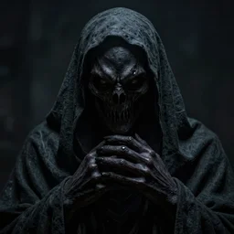 dementor. draped in dark sheet. dark colors. menacing. haunting. frightening. too close. extreme close up. trending on artstation. award winning. artgem. greg rutkowski. beksinski. extremely detailed. 4 k.