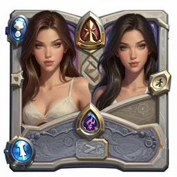 Symmetrical Hearthstone official professional art, with realistic beautiful body & face & eyes. Every following words is insanely important: A sorceress with a witch hat casting a fire ball. Completly coherent and well drawned physical every single body parts, ArtStation. Well constitued human body