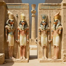 symmetry!! egyptian gods in the valley of kings, surreal, dreamlike, lucid dream, very detailed, perfect lighting, perfect composition, 4 k, artgerm, derek zabrocki, greg rutkowski