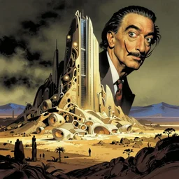 retrofuturistic comic book by salvador dali and dan McPharlin,