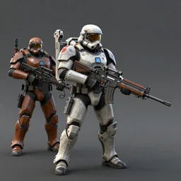 CGI Concept Art of a combine commando jet trooper from Half Life Alyx, using the Overwatch Standard Issue Pulse Rifle, intimidating enforcer, photorealistic, intricate detail, finely detailed, small details, extra detail, hyper detail, symmetrical, high resolution, 3D, PBR, path tracing, volumetric lighting, octane render, path tracing, 8k, 3-point perspective, unreal engine 5, DAZ, IMAX quality, polished, photoshopped