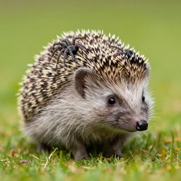 hedgehog with spiders on its back
