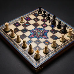 psychedelic chess board