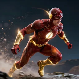 photorealistic art of Michael Cera as the flash, dynamic lighting, space atmosphere, hyperrealism, stunning visuals
