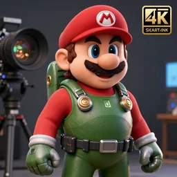 Mario as Master Chief, highly detailed, extremely high quality, HD, 4k, 8k, Canon 300mm, professional photographer, 40mp, lifelike, top-rated, award winning, realistic, detailed lighting, detailed shadows, sharp, no blur, edited, corrected, trending