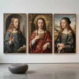 modern scene with a renaissance composition