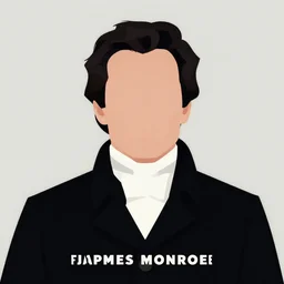 james monroe, clint eastwood portrays president james monroe, minimalist movie poster, minimalism, digital art, fan art, trending on artstation