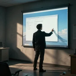 taskmaster attacking windows task manager, cinematic