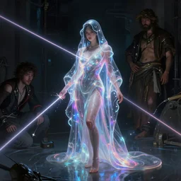awe-inspiring award-winning concept art painting of attractive translucent gelatinous Ashley Liao in neon shrouds as the goddess of lasers, sparks, by Michael Whelan, William Adolphe Bouguereau, John Williams Waterhouse, and Donato Giancola, cyberpunk, extremely moody lighting, glowing light and shadow, atmospheric, shadowy, cinematic, 8K,