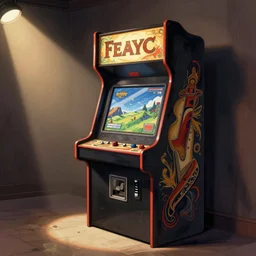 sketch of an arcade machine