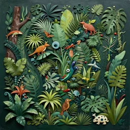a jungle in someones head, interpretive art