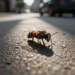macro street photography with insects